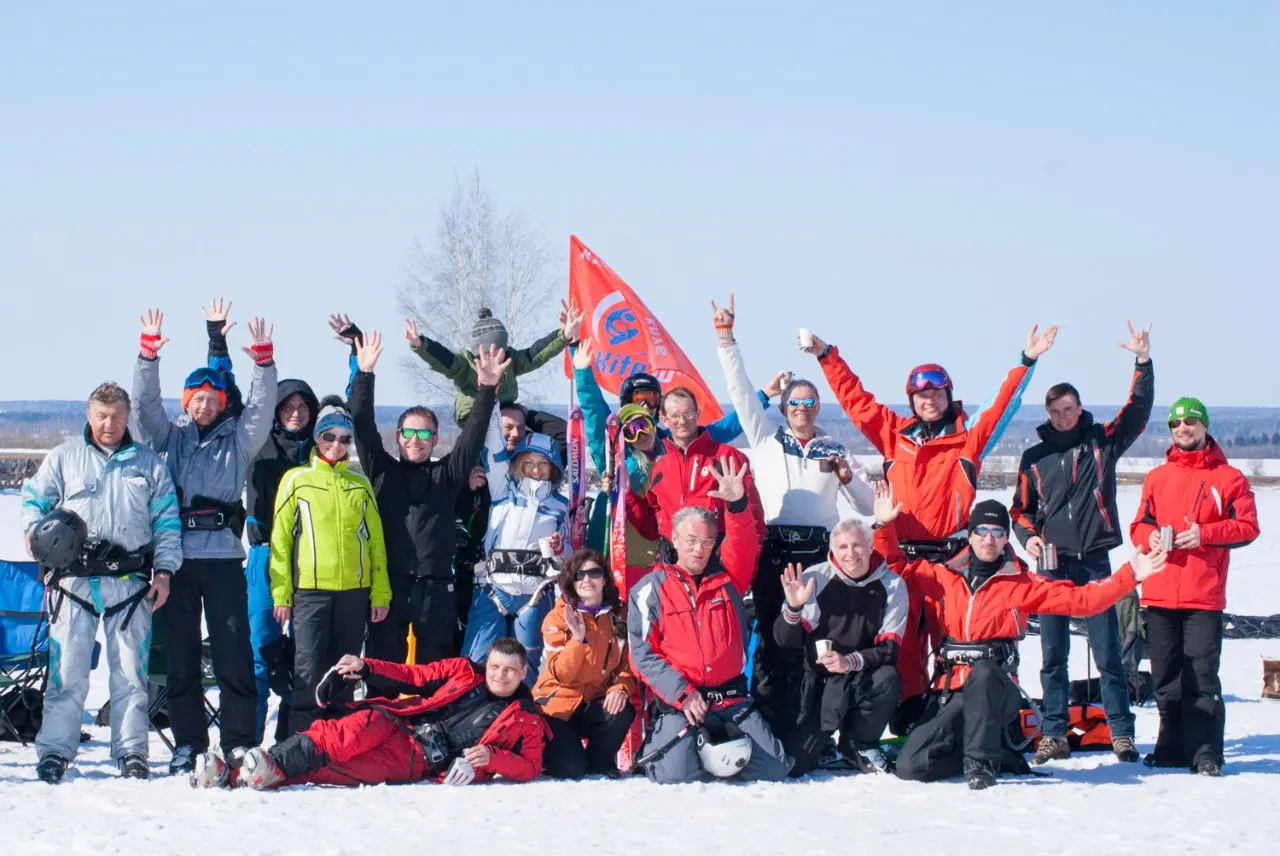 Райдеры Kite76 зимой